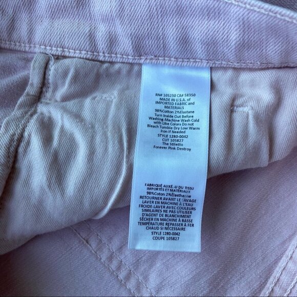 Current Elliott Pink Destroy The Stiletto Jeans - Picture 15 of 16